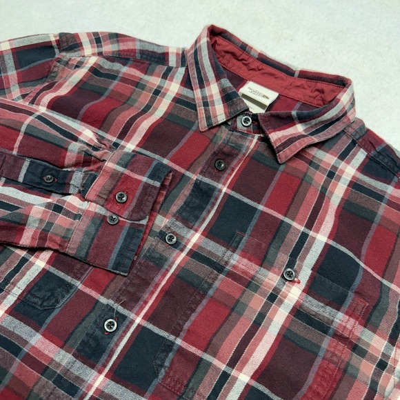 The North Face Other - The North Face Plaid Flannel Button Down Shirt Cotton Outdoors Red Black Mens XL